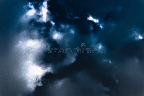Dramatic Sky Cloud For Background Dark Stormy Sunset Stock Image