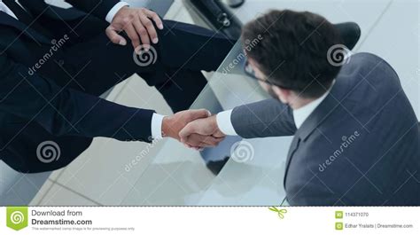Handshake Manager And The Client In The Office Stock Photo Image Of