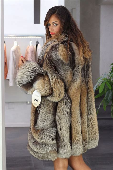 cross fox fur coat girls fur coat fur coats women fur coat