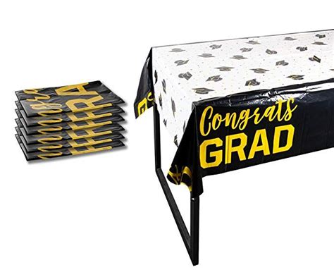Decorate Your Tables With A Graduation Themed Tablecloth To Keep With