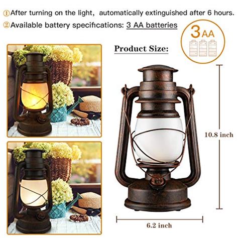 Realistic Flicker Flame Outdoor Hanging Lantern Battery Operated Sale