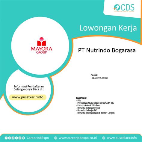 Bagi anda yang memenuhi persyaratan diatas, segera kirimkan lamaran lengkap ke: Info Lowongan - Page 3 - Career Development Support (CDS) - Pelatihan Karir Terbaik