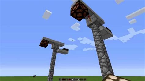 How to make an Redstone Lamp post in Minecraft - YouTube