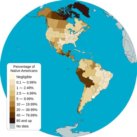 Percentage Of Native American Population By Maps On The Web Indigenous Peoples Of The