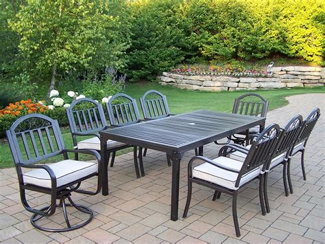 Oakland Living Rochester 9 Piece 80 By 40 Inch Dining Set