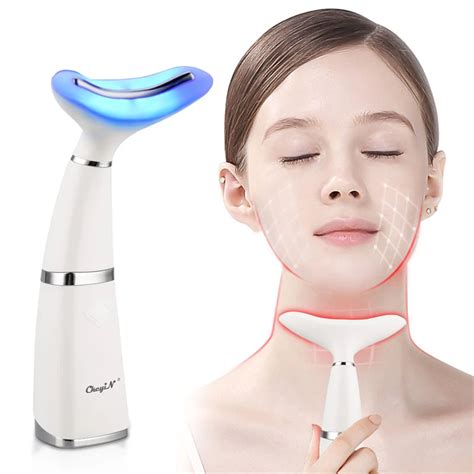 ckeyin double chin remover neck device led photon heating therapy anti wrinkle neck care