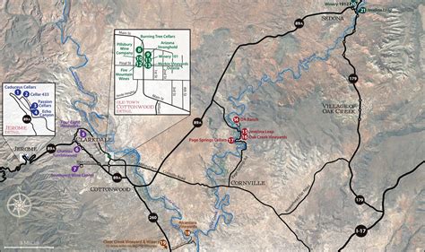 Printable Trail Map Verde Valley Wine Trail Wine Trail Trail Maps