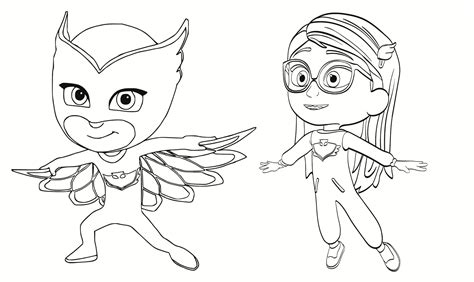 PJ Masks Amaya Is Owlette Coloring Page Printable