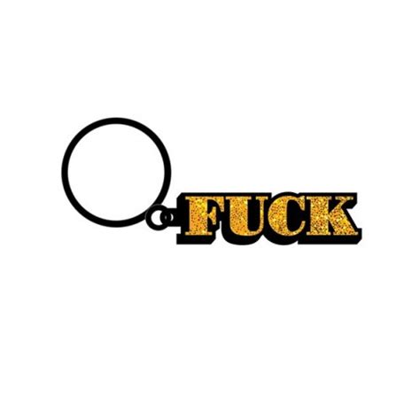Wood Rockets Fuck Enamel Gold Glitter Keychain Sex Toys And Adult
