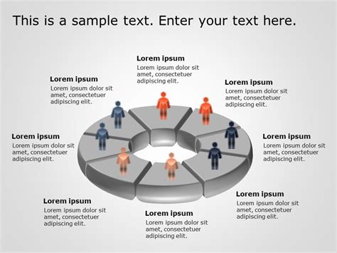 Circular 3d Org Chart 10 Powerpoint Template