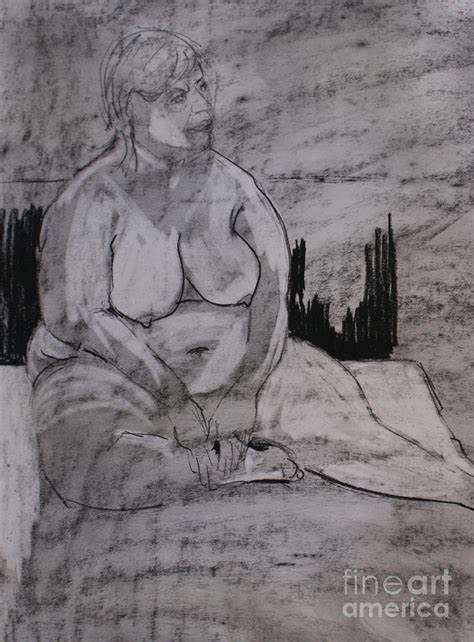 Female Nude Seated Drawing By Joanne Claxton Fine Art America