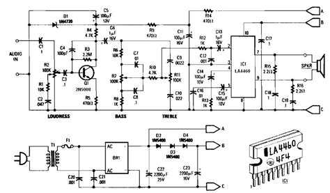 Audio Amplifier With Bass And Treble Control Archives Amplifier