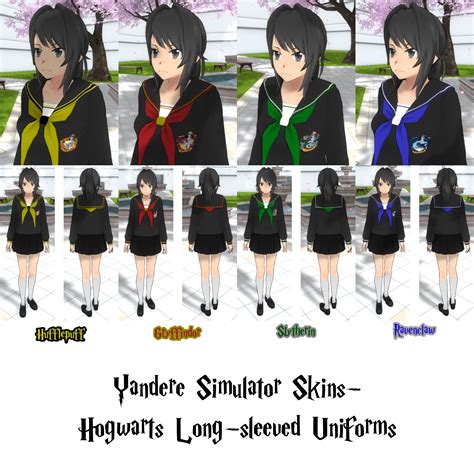 Yandere Simulator Hogwarts Long Sleeved Uniforms By Imaginaryalchemist