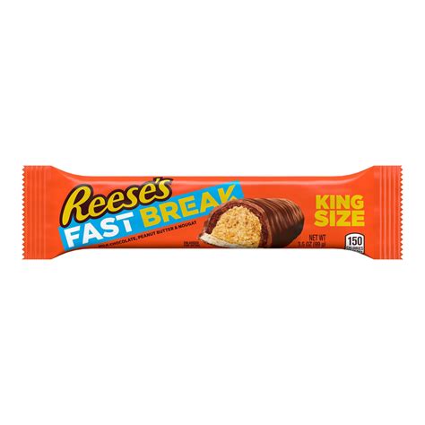 reese s fast break milk chocolate peanut butter and nougat king size candy bar 3 5 oz