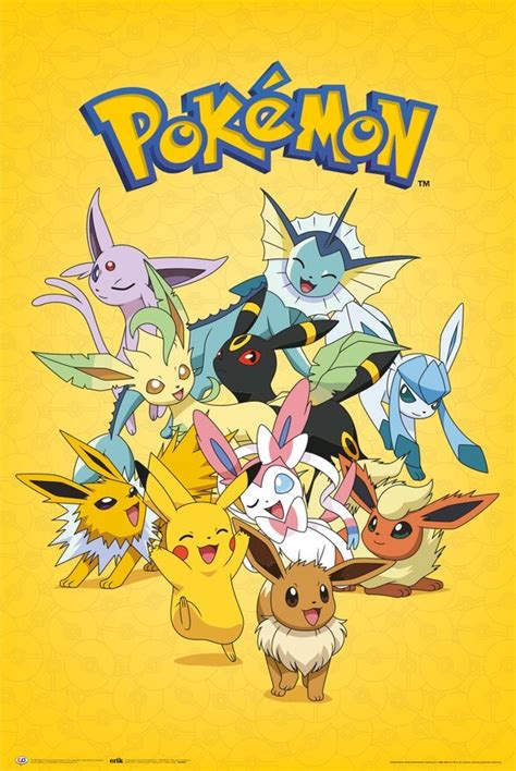 Poster Pokémon Eevee Evolutions Wall Art Ts And Merchandise