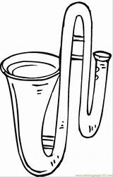 Trombone Coloring Instruments Coloringpages101 Results sketch template