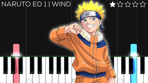 Naruto Ending Theme Wind Akeboshi Easy Piano Tutorial Youtube