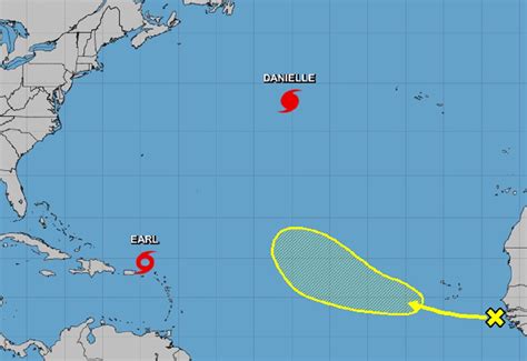 Hurricane Danielle Tropical Storm Earl And A Potential New Storm