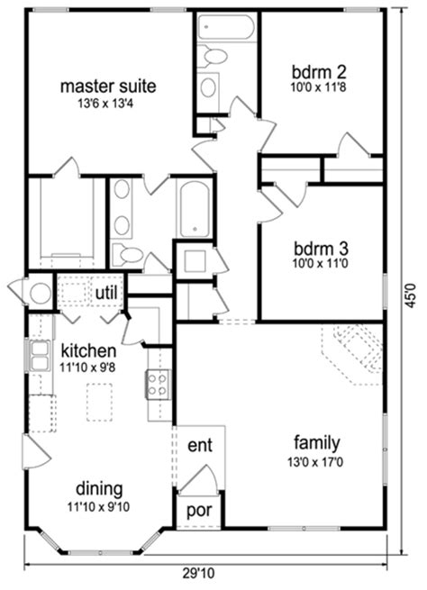 We did not find results for: Traditional Style House Plan - 3 Beds 2 Baths 1289 Sq/Ft Plan #84-541 | Small house floor plans ...