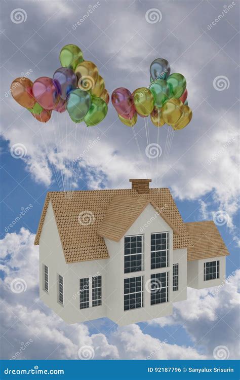 Flying Balloon House Stock Illustrations 383 Flying Balloon House