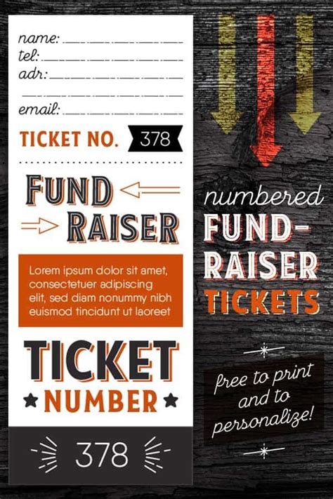 Numbered Fundraising Ticket Template Free Printables Online Artofit