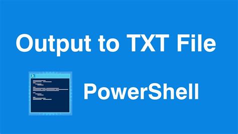 First copy and paste the contents of the powershell script to place it in your clipboard buffer. Windows Powershell Output to Text File - YouTube