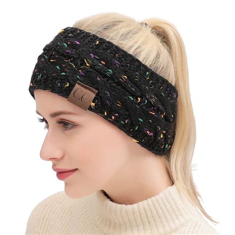 Women Winter Warm Beanie Headband Skiing Knitted Cap Ear Warmer