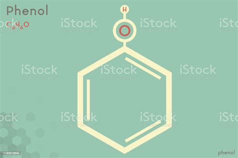 Infographic Of The Molecule Of Phenol Stock Illustration Download