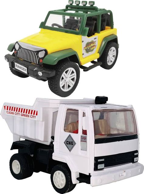 Miniature Mart Pack Of 2 Small Size Plastic Made Indian Vehicle