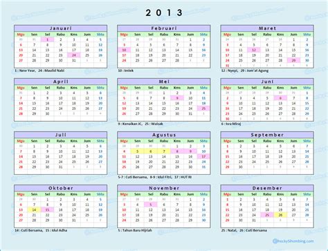 Kalender Indonesia Tahun 2014