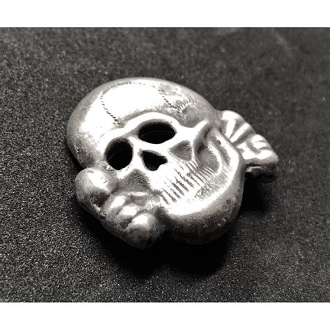 Ss Totenkopf Skull Badge For Hat 1st Design War Militaria