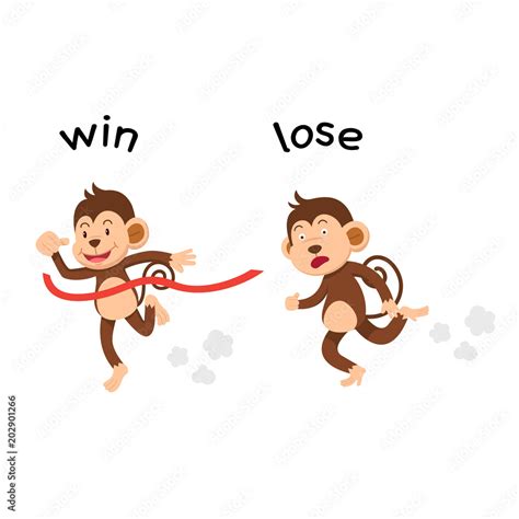 Opposite Win And Lose Vector Illustration Stock Vector Adobe Stock