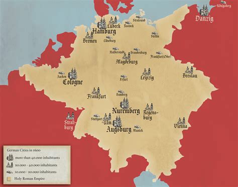 Largest German Cities 1600 Vivid Maps