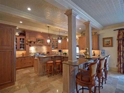 All kitchen styles and colors shown. 15 Beautiful Kitchen Island Designs With Columns - Housely