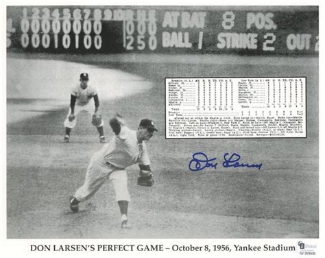 Don Larsen Yankees 1956 World Series Perfect Game Signed 8x10 Photo Ga Coa Pristine Auction