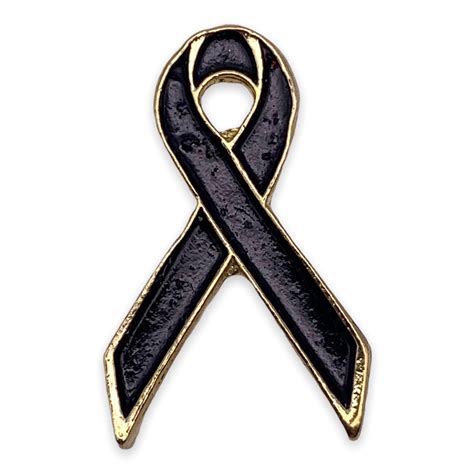 Black Ribbon Lapel Pin Mourning Ribbon Pin