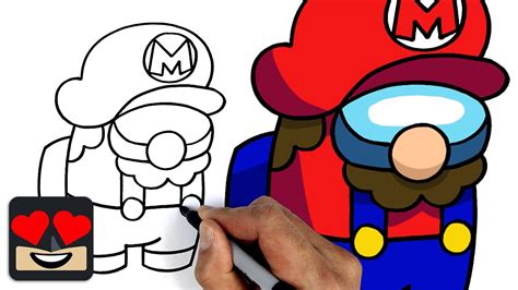 How To Draw Super Mario Crewmate | Among Us - YouTube