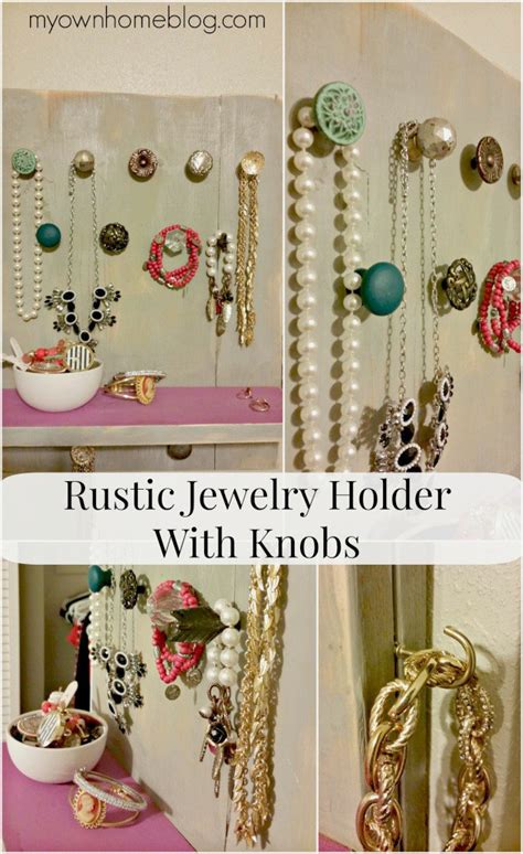 Diy Rustic Jewelry Holder With Knobs My Own Home