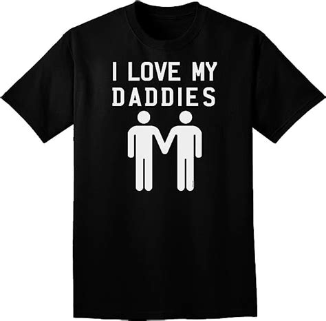 I Love My Daddies Gay Fathers Adult Dark V Neck T Shirt