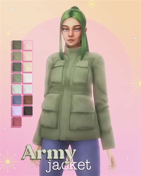 Sims 4 Army Jacket Micat Game