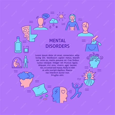Premium Vector Mental Disorders Round Concept Banner