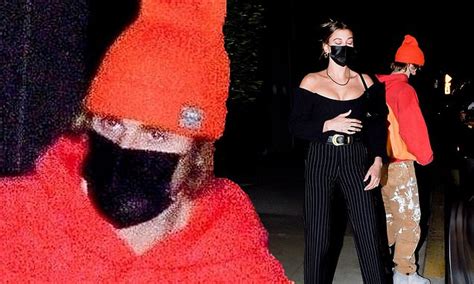 Justin Bieber Sports A Sweater While Hailey Looks Chic In All Black For