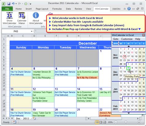 Wincalendar For Windows Word And Excel Organizers
