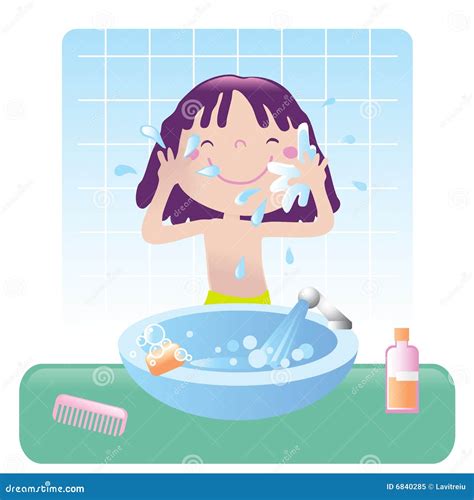 To Wash Face Clipart