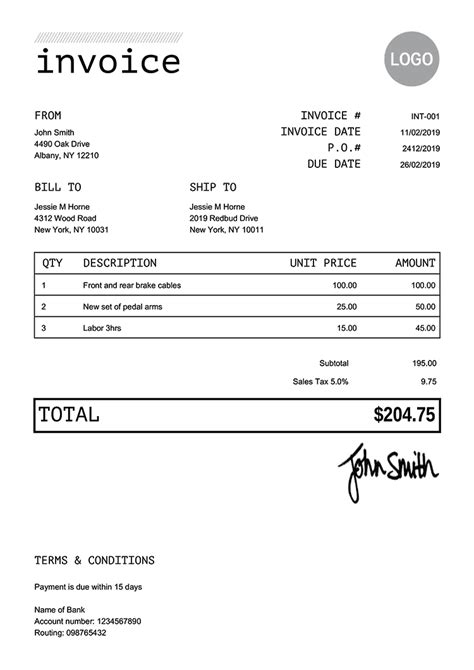 Pin On Simple Invoice Design Templates