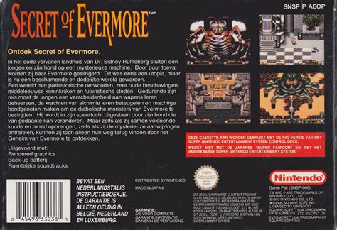 Secret Of Evermore 1995 Snes Box Cover Art Mobygames