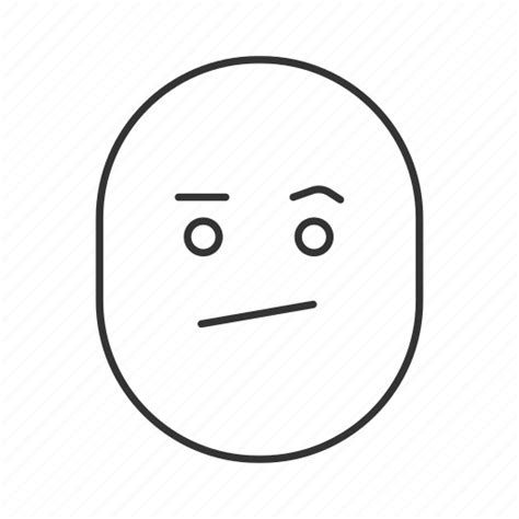 Bored Doubted Emoji Emoticon Face Smiley Uninterested Icon