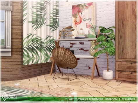 Way To Tropics Apartment Bedroom By Lhonna At Tsr Sims 4 Updates