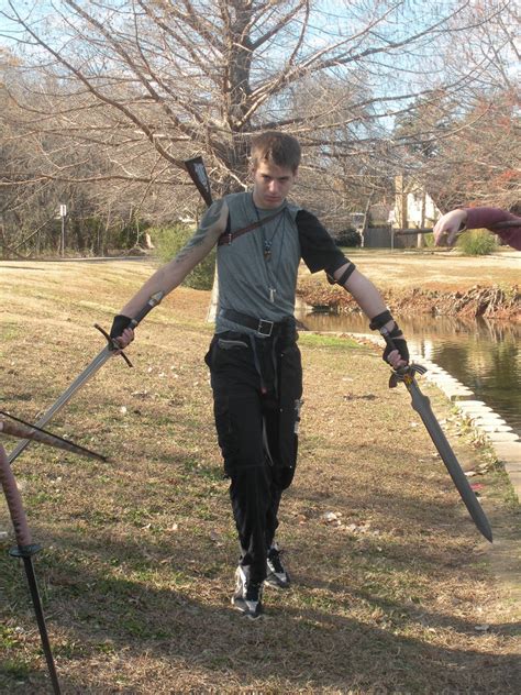 Dual Wielding Swordsman By Joyfulstock On Deviantart