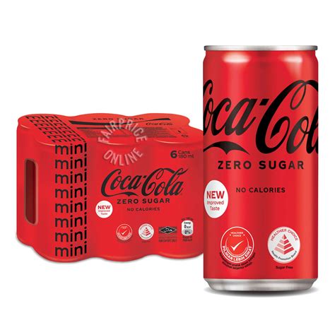 coca cola mini can drink zero sugar ntuc fairprice